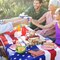 60 Pack 4th of July Paper Napkins Patriotic American Flag Disposable Napkins 6.5'' X 6.5'' Stars And Stripes Cocktail Beverage Napkins Independence Day Home Kitchen Dinner Party Supplies